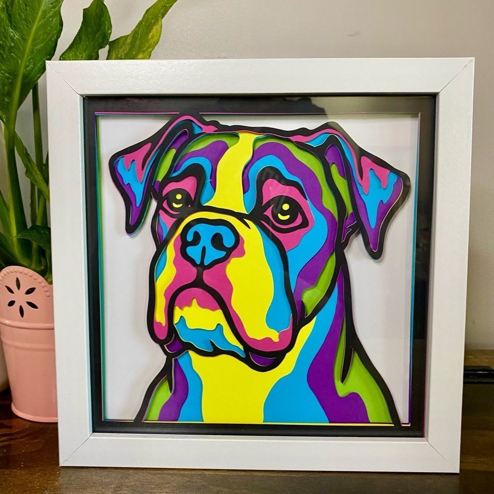 3D Boxer Multicolor Shadowbox - Picture 4 of 8